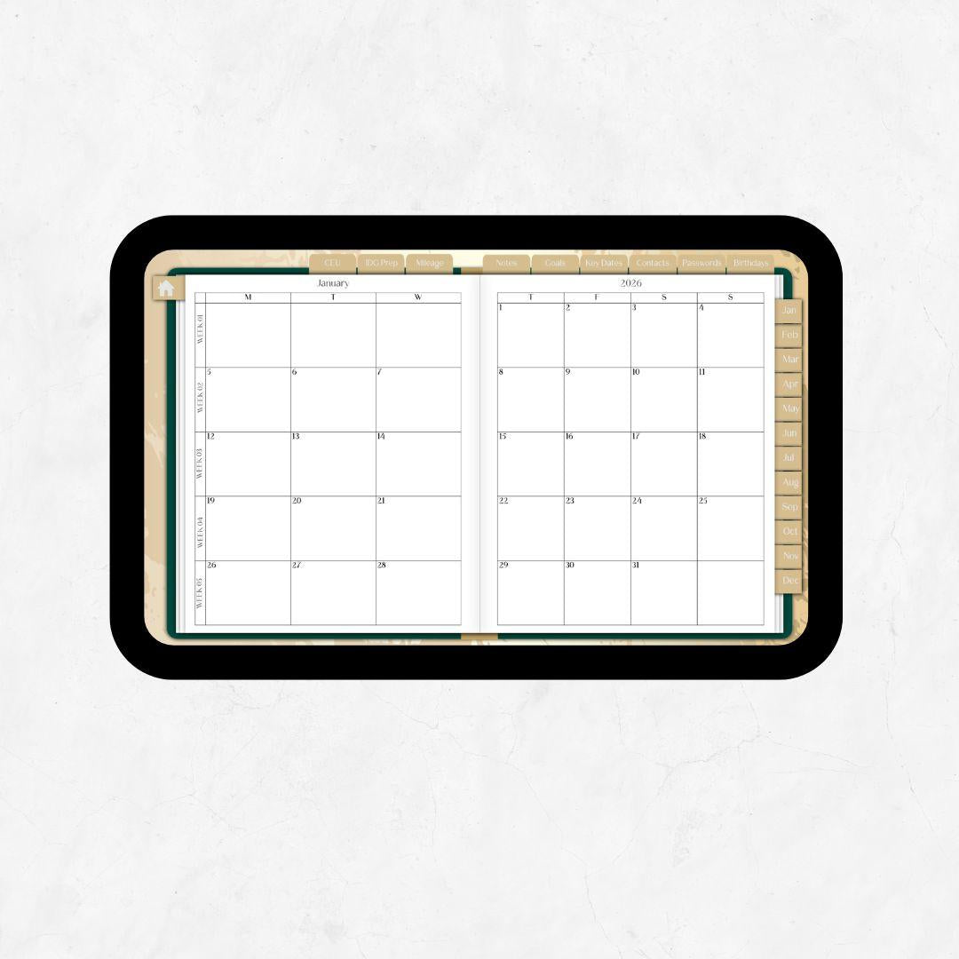 The 2026 Green & Gold Digital Planner