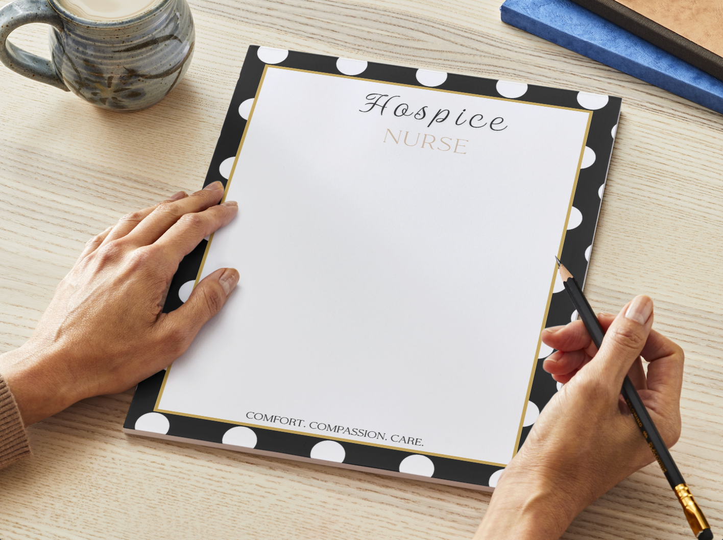 The Hospice Nurse Polka Dot Notepad