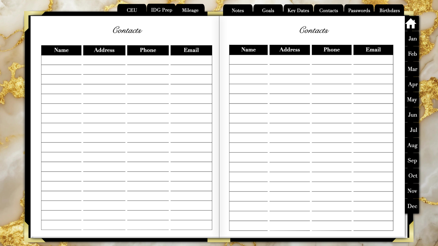 The 2026 Black & Gold Luxe Edition Planner